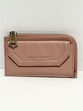 Aimee Kestenberg Good Life Leather Zip Wallet In Mystic Pink/Silver Hardware
